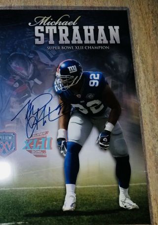 Lawrence Taylor & Michael Strahan Signed 16x20 Photo Autographed York Giants 4