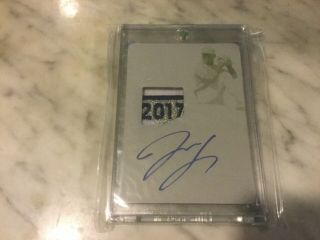Justus Sheffield 2019 Immaculate Patch Auto True 1/1 Mariners Printing Plate