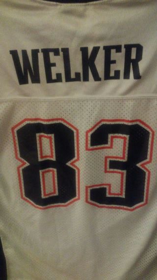 Wes Welker 83 England Patriots Reebok White Youth L 14 - 16 Jersey Nfl