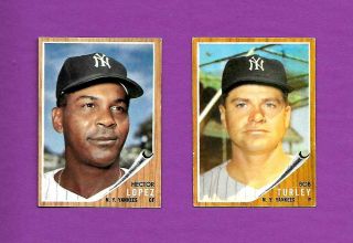 1962 Topps Baseball Card 589 Bob Turley York Yankees