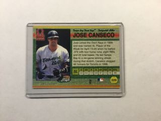 1999 Pacific Omega Jose Canseco PARALLEL 229 Serial 35/75 BLUE FOIL RARE Tampa 2