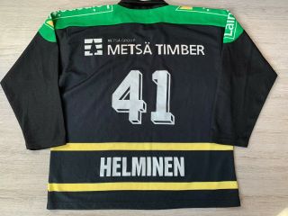 ILVES Tampere Suomi Finland Ice Hockey Jersey Size L 41 Helminen 6