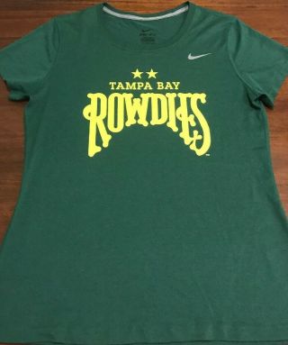 Tampa Bay Rowdies Nike Women’s Green Short Sleeve Shirt Size Large Adult Sz L