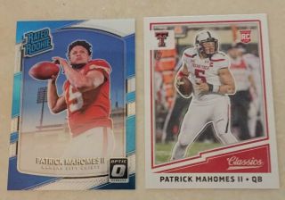 2017 Donruss Optic Patrick Mahomes Rc Rated Rookie 177 And Classic Rc Both