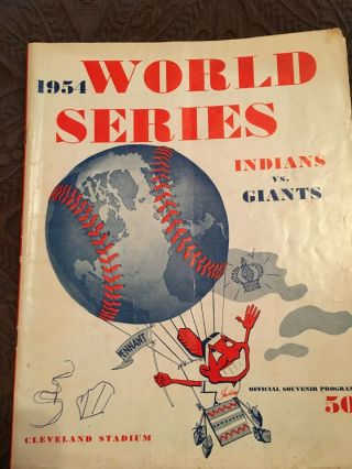 Cleveland Indians 1954 World Series Program & Tickets,  