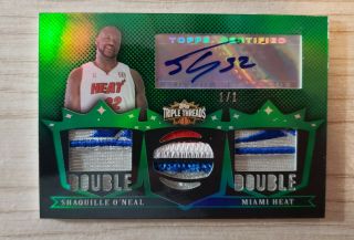 2008 Topps Triple Threads Auto/patch Shaquille O 