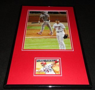 Albert Pujols Signed Framed 11x17 Photo Display Jsa Cardinals Hr Vs Brad Lidge