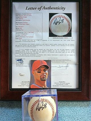 Albert Pujols Autographed Official Mlb Baseball Psa/dna Certified Cardinals