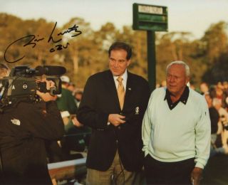 Jim Nantz Golf Basketball Arnold Palmer Signed 8x10 Photo Auto Autograph Not Psa
