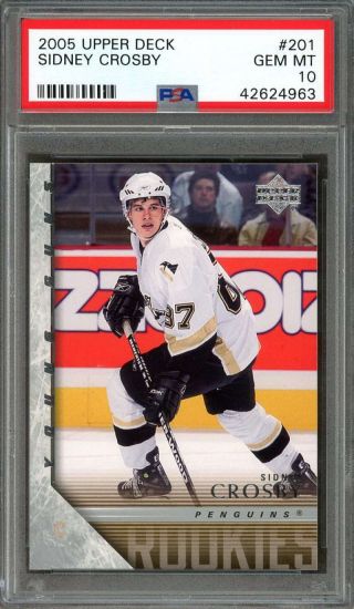 2005 - 06 Upper Deck 201 Sidney Crosby Pittsburgh Penguins Rookie Card Psa 10