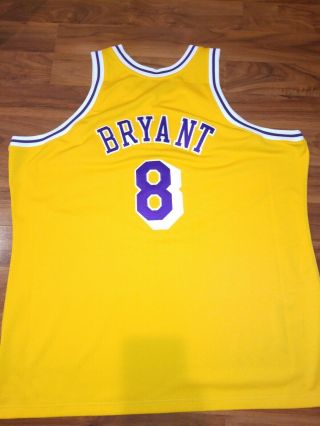 100 Authentic Kobe Bryant Mitchell & Ness Lakers Jersey Size 56 BARELY WORN 3