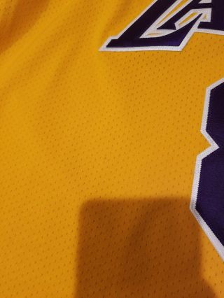 100 Authentic Kobe Bryant Mitchell & Ness Lakers Jersey Size 56 BARELY WORN 4