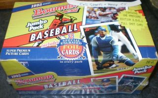 1993 Bowman Baseball Cards Jumbo Box - 20 Packs; 440 Total Cards; Jeter Rookie