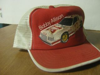 Vintage BOBBY ALLISON EMBROIDERED 22 MILLER - 1980 ' s Mesh Snapback HAT 5