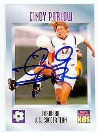 Cindy Parlow Autographed Soccer Card (soccer) 1996 Sports Illustrated 520