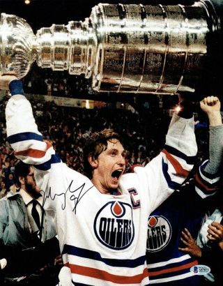 Wayne Gretzky Oilers Autographed Signed 11x14 Photo Certified Authentic Bas