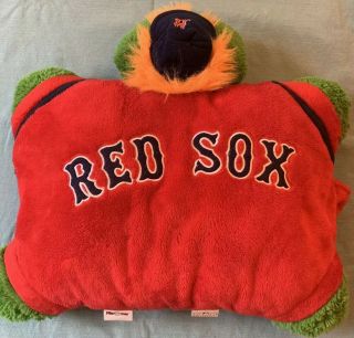 Mlb Boston Red Sox Green Monster Mascot Pillow Pet 18 " Large Folding Plush Vguc