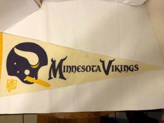 Minnesota Vikings Pennant Ca 1980 Felt Good Cond.