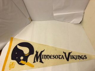 Minnesota Vikings Pennant ca 1980 Felt Good Cond. 2