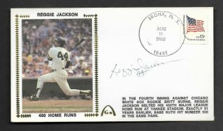 Reggie Jackson 400 Home Runs Autographed Gateway Stamp Envelope Bronx Postmark