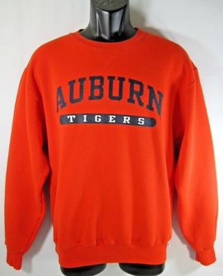 Auburn University Tigers Sweatshirt Vtg 90s Russell Athletics Usa Made Mens S M