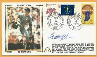 Tommy John 26 Seasons Autographed Gateway Stamp Envelope Minneapolis Postmark