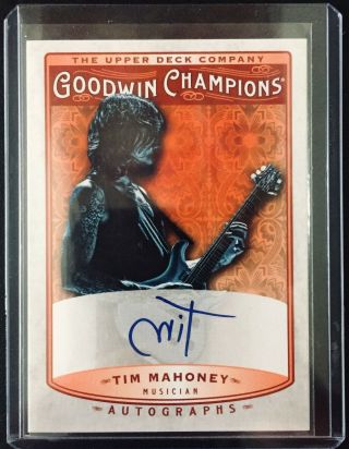 2019 Ud Goodwin Champions Tim Mahoney Autograph A - Tm Musician 311 Band Auto