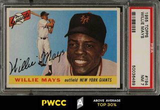 1955 Topps Willie Mays 194 Psa 7 Nrmt (pwcc - A)