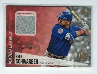 Kyle Schwarber 2019 Topps Series 2 Major League Material Relic /150th Stamp Cubs