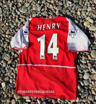 Arsenal 2002 2004 14 Henry Home Football Soccer Shirt Jersey Trikot Maglia Nike