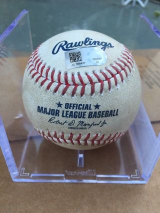 Jose Ramirez Game Ball Walk Mlb Authentic 8/19/17 Indians Royals