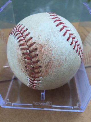 Jose Ramirez Game Ball Walk MLB Authentic 8/19/17 Indians Royals 2