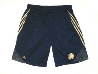 Nic Weishar Team Issued Signed Official Notre Dame Fighting Irish Adidas Shorts