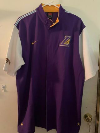 Rare Los Angeles Lakers Nike Warm Up Shooting Shirt Jersey Jacket Adult Medium