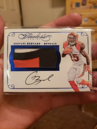 Giovani Bernard 2016 Flawless Auto Patch /20 Sick 3 Color Patch Bengals