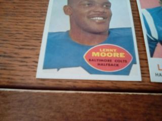 (2) 1959 & 1960 TOPPS FOOTBALL LENNY MOORE HOF Colts NM & EX 2