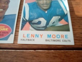 (2) 1959 & 1960 TOPPS FOOTBALL LENNY MOORE HOF Colts NM & EX 3