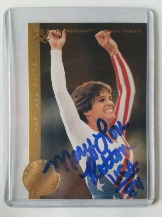1996 Upper Deck Olympicard Usa Mary Lou Retton Autographed Olympics Auto Gold
