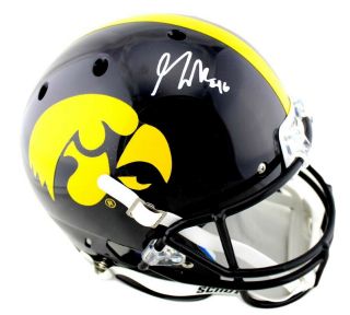 George Kittle Autographed/signed Iowa Hawkeyes Schutt Full Size Ncaa Helmet