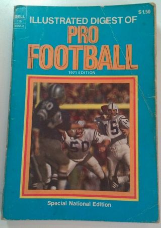 1971 Edition Illustrated Digest Pro Football Nfl Rare Vhtf Cowboys Colts Vtg