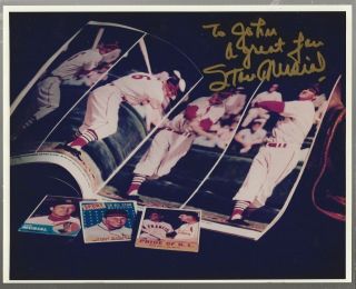 Stan Musial St Louis Cardinals Autograph Signed 8x10 Color Photo
