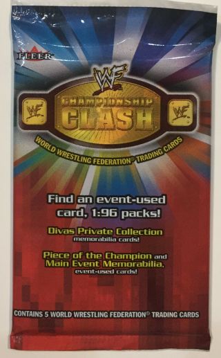 15 Packs 2001 Fleer Wwf Championship Clash - Old Store Stock Unsearched