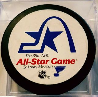 The 39th Nhl All Star Game Puck St.  Louis Missouri Blues Trench Vegum Slovakia
