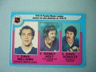 1979/80 O - Pee - Chee Hockey Card 4 Dave Williams Dave Schultz Nm Sharp 79/80 Opc