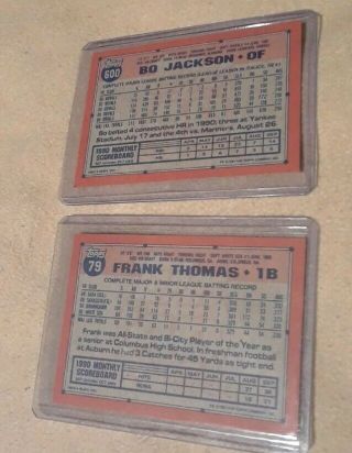 2 - Desert Shield 1991 TOPPS set break Frank Thomas Bo Jackson rare  3