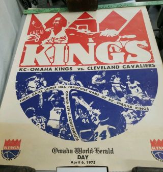 1975 Kansas City Omaha Kings Last Game Nba Basketball Poster Tiny Archibald