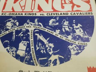 1975 KANSAS CITY OMAHA KINGS LAST GAME NBA BASKETBALL POSTER TINY ARCHIBALD 3