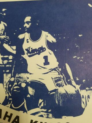 1975 KANSAS CITY OMAHA KINGS LAST GAME NBA BASKETBALL POSTER TINY ARCHIBALD 8