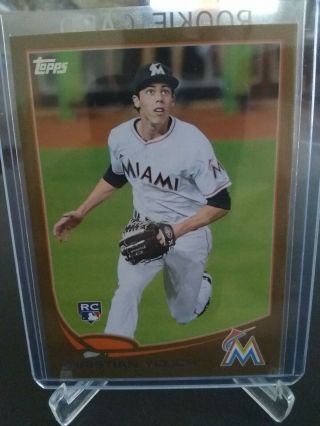 2013 Topps Update Christian Yelich Us290 Rookie Rc Gold 