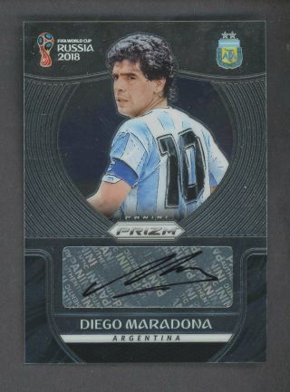 2018 Panini Prizm World Cup Soccer Diego Maradona Argentina Auto